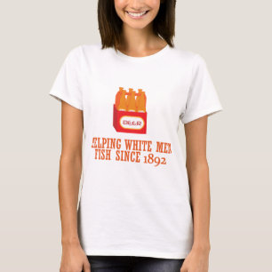 T-shirt BIÈRE aidant l'homme blanc à pêcher depuis 1892