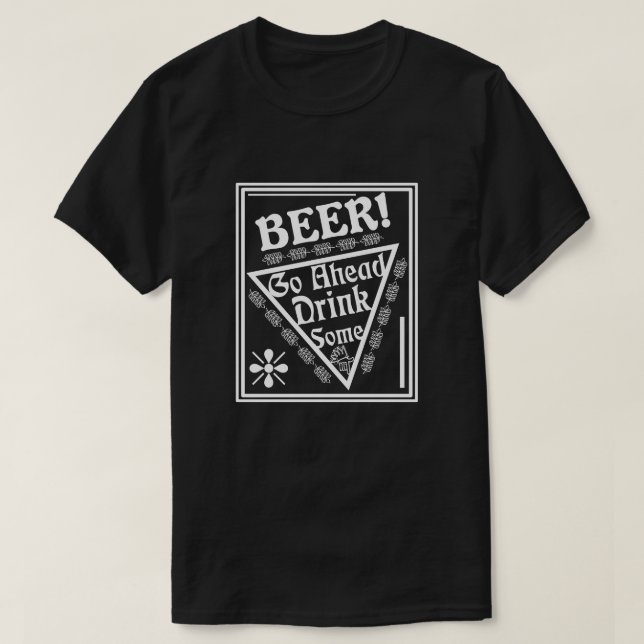 T-shirt BIÈRE Aller devant Boire certains - encadrés (Design devant)