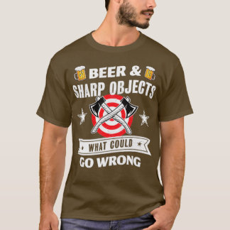T-shirt Bière amp Sharp Objets ce qui pourrait mal tourner