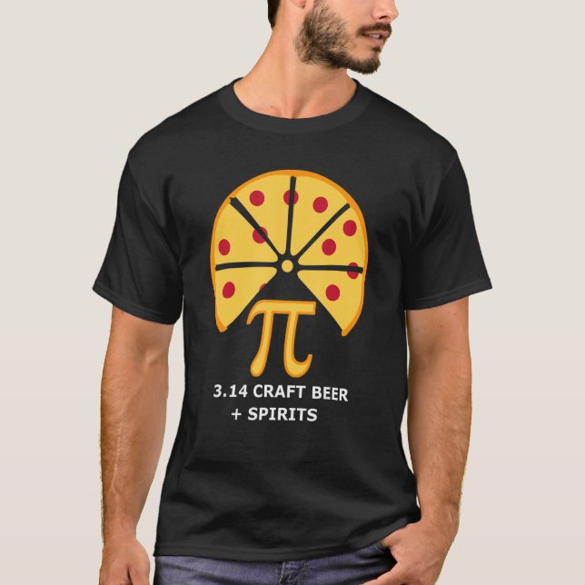 T-shirt Bière Artisanale Pi Drôle Mathématiques Cadeau Pou (Devant)