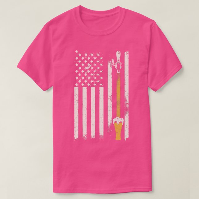 T-shirt Bière Artisanale Sur Le Drapeau Américain (Design devant)