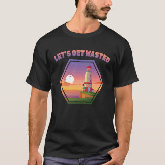 T-shirt Bière Attrapons-nous à la lumière de maison jetée