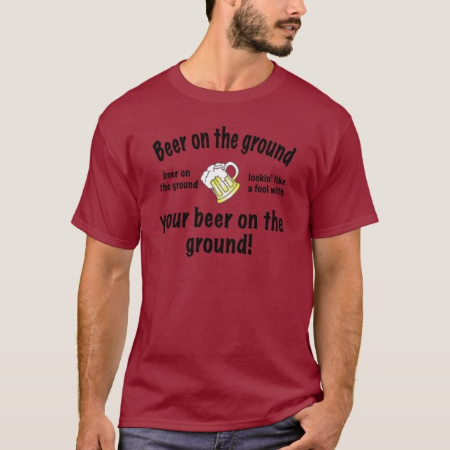 T-shirt Bière au sol ! (Devant)