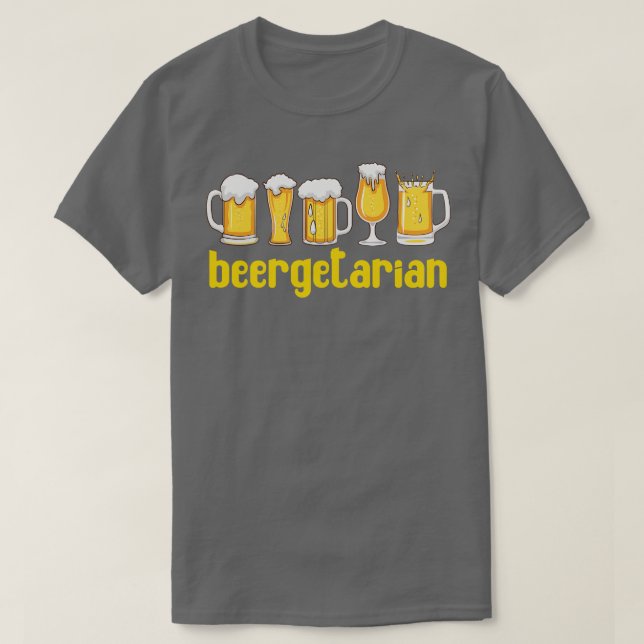 T-shirt Bière Beergetarian Funny Craft (Design devant)