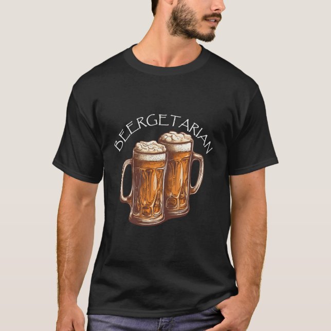 T-shirt Bière Beergétarienne Et Brassage (Devant)