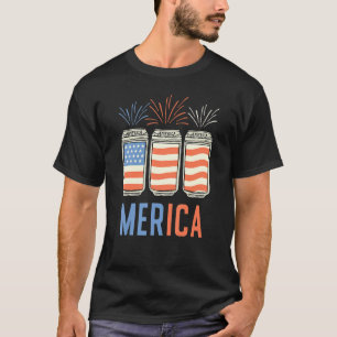 T-shirt Bière blanche et brune rouge
