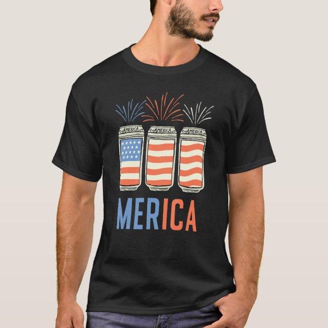 T-shirt Bière blanche et brune rouge (Devant)