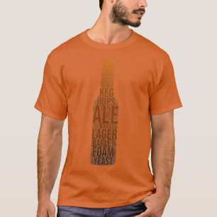 T-shirt Bière bouteille Word Art T