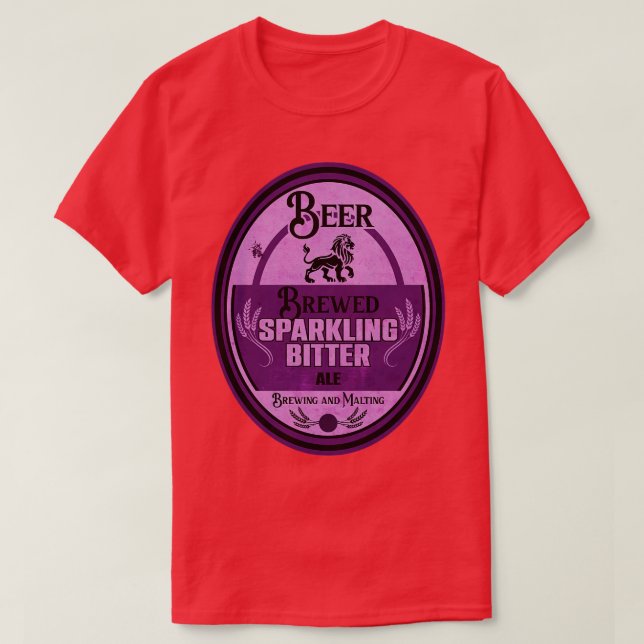 T-shirt Bière brassée Vintage violette (Design devant)