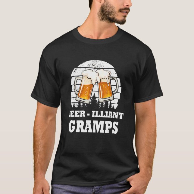 T-shirt Bière Cadeau Fête des pères Hommes Gramps Illient  (Devant)