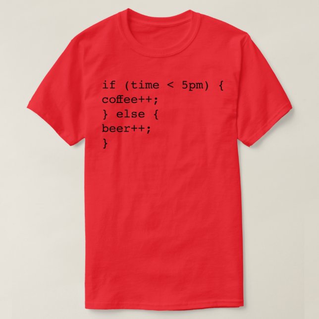 T-shirt Bière café informatique Coder (Design devant)