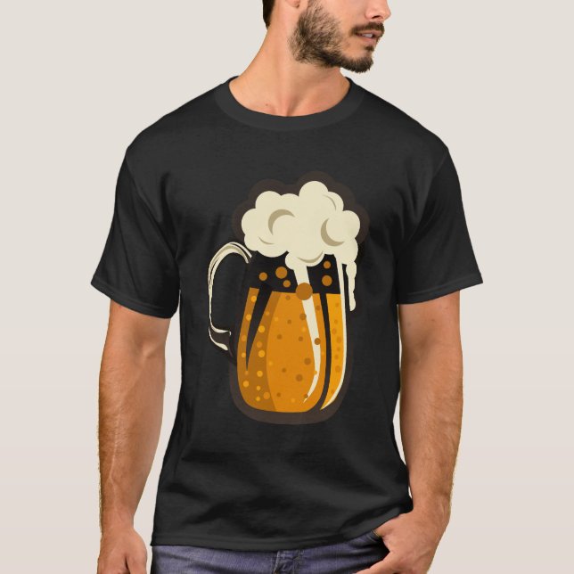 T-shirt biere chope binouse mousse alcool verre 22042_w (Devant)