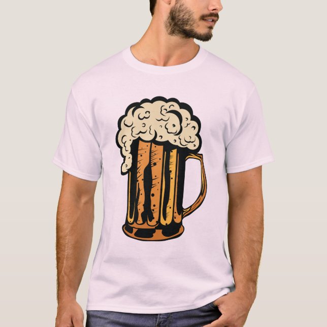 T-shirt biere chope verre binouze mousse alcool 17 (Devant)