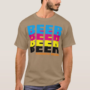 T-shirt BIÈRE dans les couleurs CMYK, ma boisson préférée