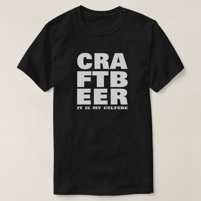 T-shirt BIÈRE D'ARTISANAT C'est ma culture - Lettres de bl (Design devant)
