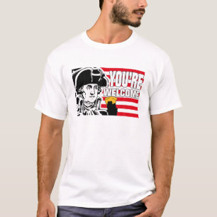 T-shirt Bière de bienvenue 4 juillet Américain George Wa