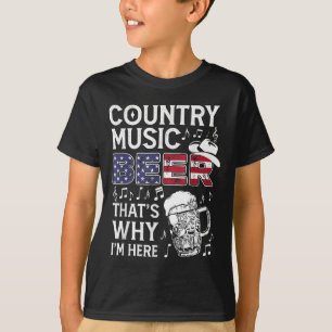 T-shirt Bière de musique country C'est pourquoi je suis ic