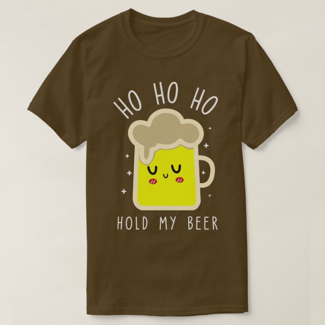 T-shirt Bière de Noël amusante (Design devant)