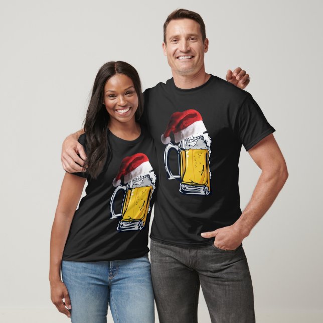 T-shirt Bière de Noël de Santa Hat (Unisexe)