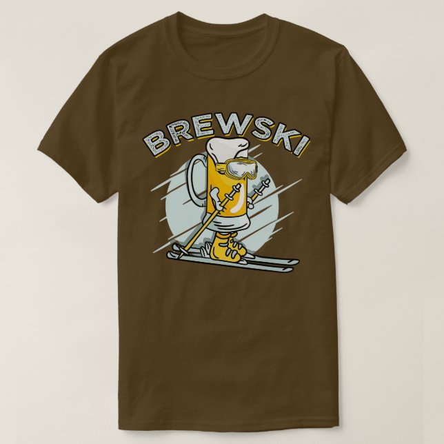 T-shirt Bière de ski Brewski pour le sport d'hiver (Design devant)