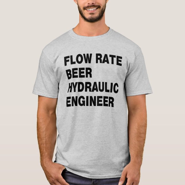 T-shirt Bière d'ingénieur hydraulique (Devant)
