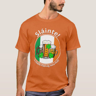 T-shirt Bière drapeau irlandais Jour de la Saint Patrick U