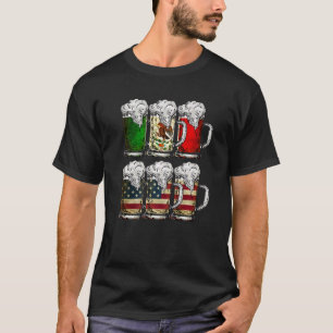 T-shirt Bière Drapeau Mexicain Américain Cinco de Mayo Hom
