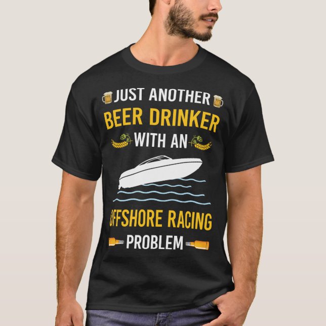 T-shirt Bière Drinker Offshore Racing (Devant)