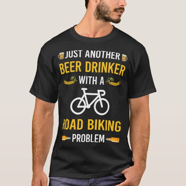 T-shirt Bière Drinker Road Vélo (Devant)