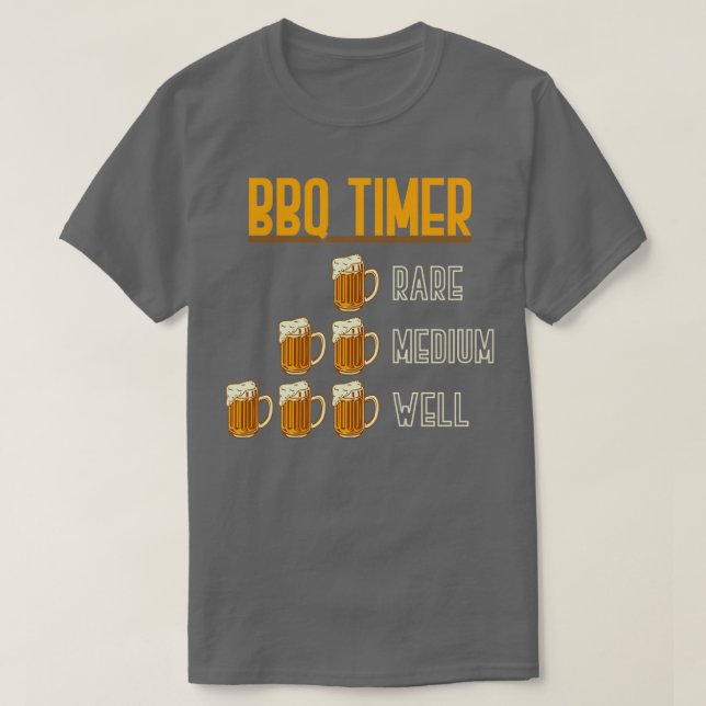 T-shirt Bière du minuteur BBQ (Design devant)