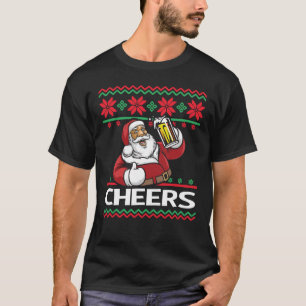 T-shirt Bière du Père Noël Boire des Cheers moches Noël