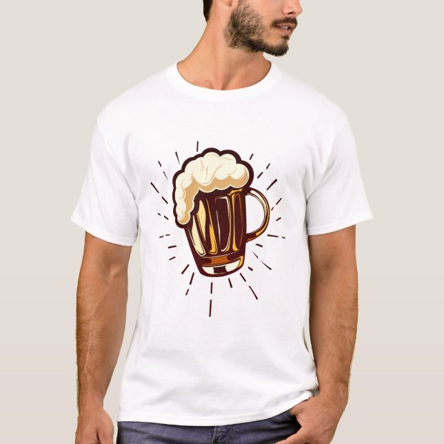 T-shirt biere eclat mousse binouze alcool chope 211 (Devant)