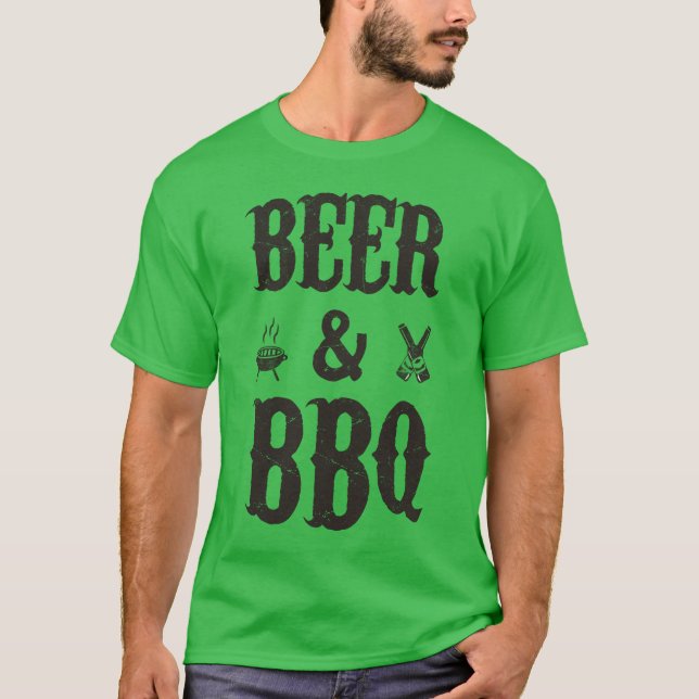 T-shirt Bière et BBQ (Devant)