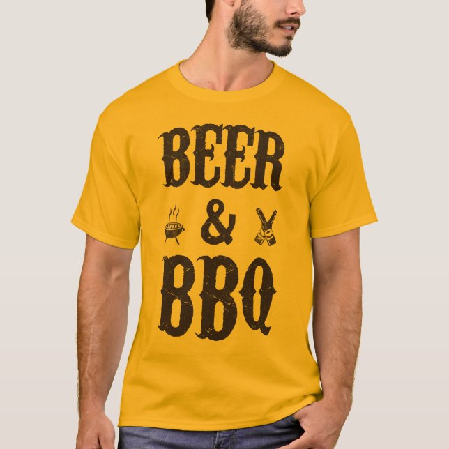 T-shirt Bière et BBQ (Devant)