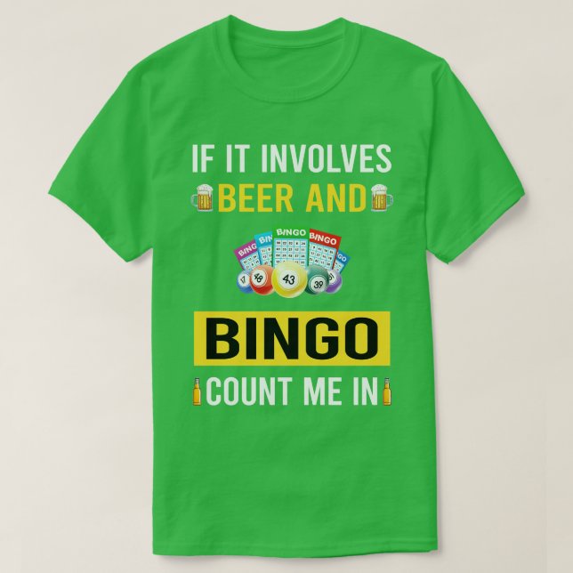 T-shirt Bière Et Bingo (Design devant)