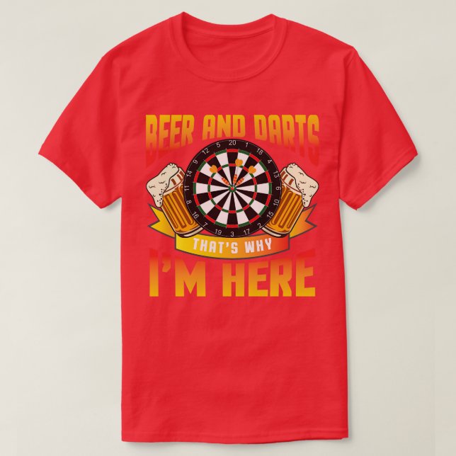 T-shirt Bière et fléchettes 1 (Design devant)