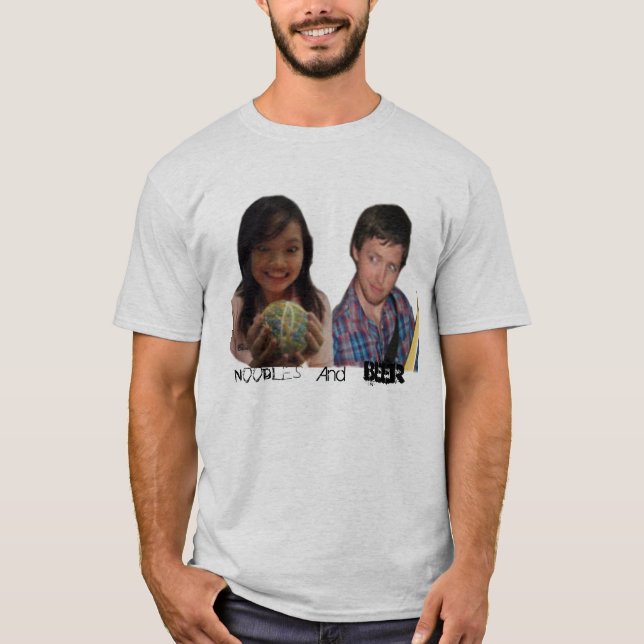 T-shirt Bière et nouilles, (Devant)