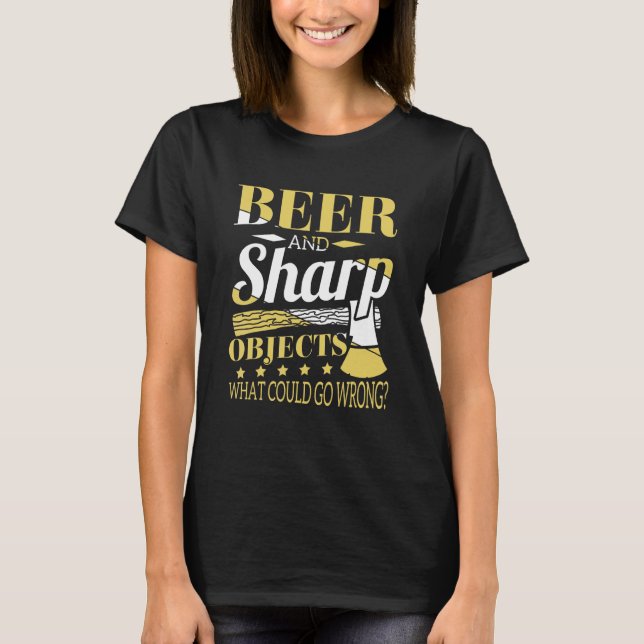 T-shirt Bière Et Objets Sharp Bois Ouvriers Pub Crawl (Devant)
