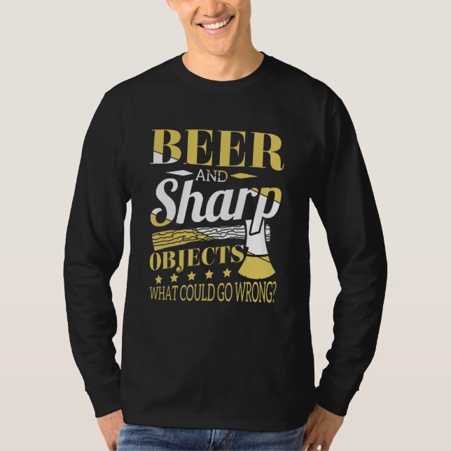 T-shirt Bière Et Objets Sharp Bois Ouvriers Pub Crawl (Devant)