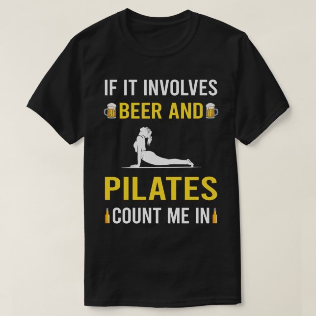 T-shirt Bière Et Pilates (Design devant)