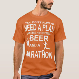 T-shirt Bière et un Marathon courir Jogging Run
