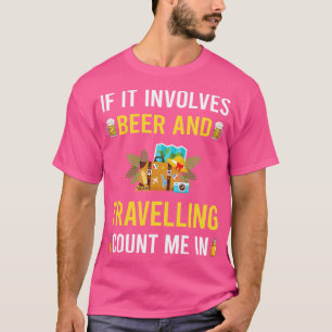 T-shirt Bière Et Voyager Voyager Voyage Vacances Holi