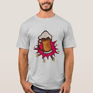 T-shirt biere explosion bulle etoile mousse alcool binouze