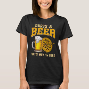 T-Shirt Bière Fléchettes Drôle pour Joueur de Fléc