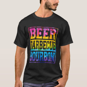T-shirt Bière Fumée Grill Porc Barbeque Bourbon Bbq