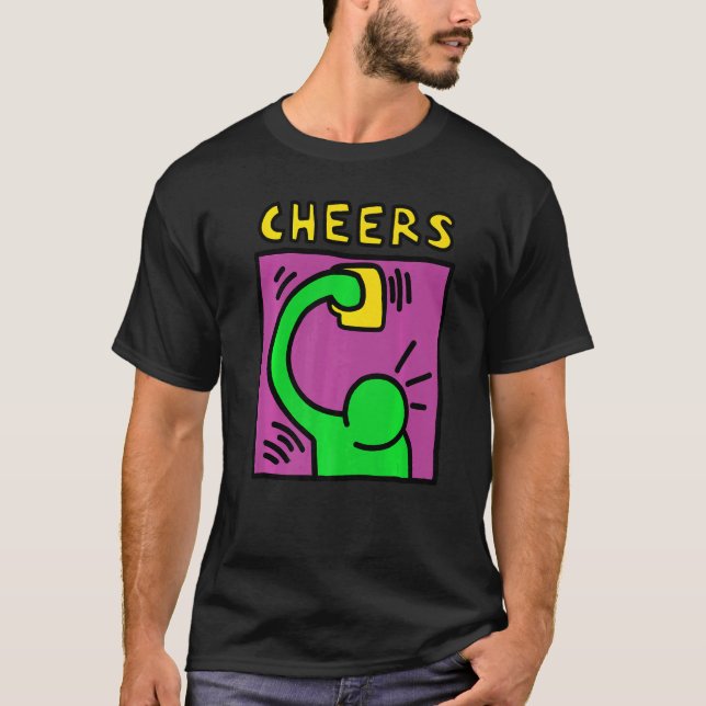 T-shirt Bière graphique 80s Pop Parody (Devant)