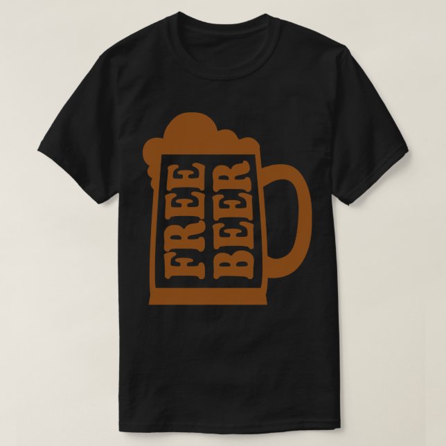 T-shirt Bière gratuite (Design devant)