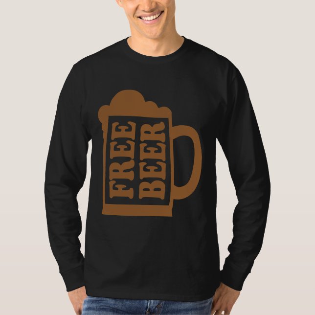 T-shirt Bière Gratuite Bière Toujours Une Bonne Idée Bon B (Devant)