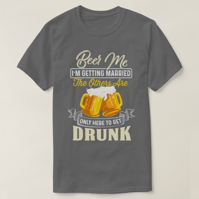 T-shirt bière je me marie (Design devant)