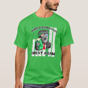 T-shirt Bière Jour de la Saint Patrick Mens Boire Drapeau 